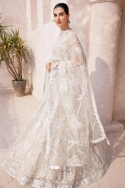 Embellished White Bridal Lehenga Choli and Dupatta