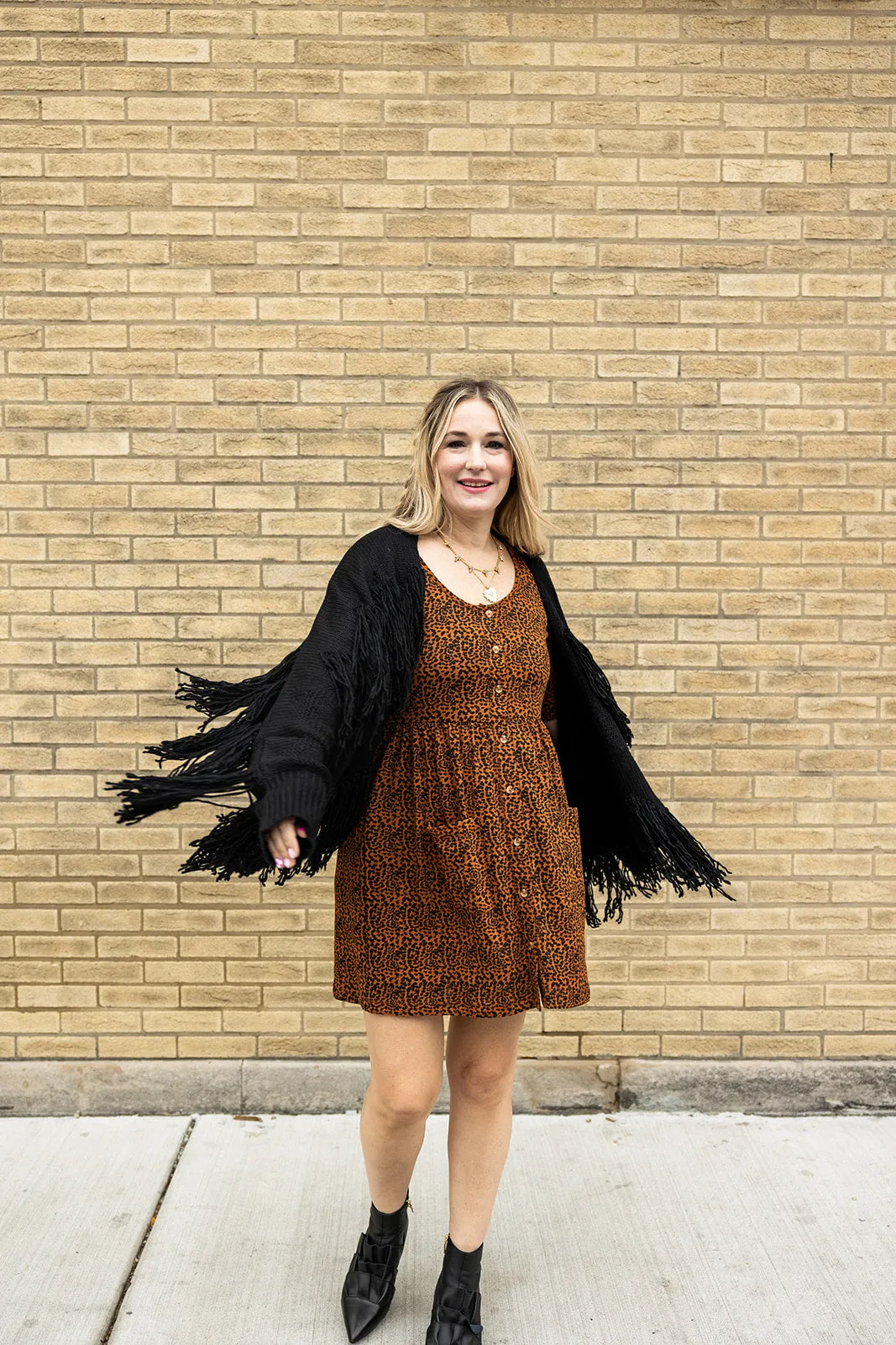 emberly dress in cheetah