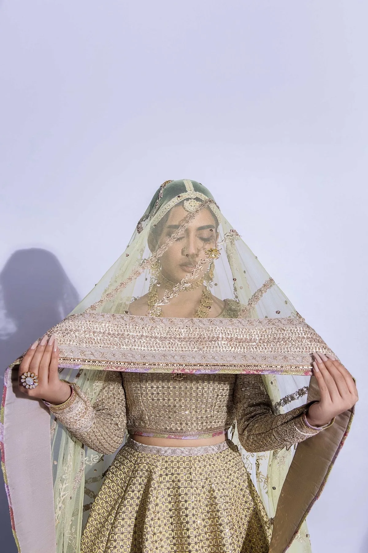 Embroidered Lehenga Choli Dupatta Bridal Wedding Dress