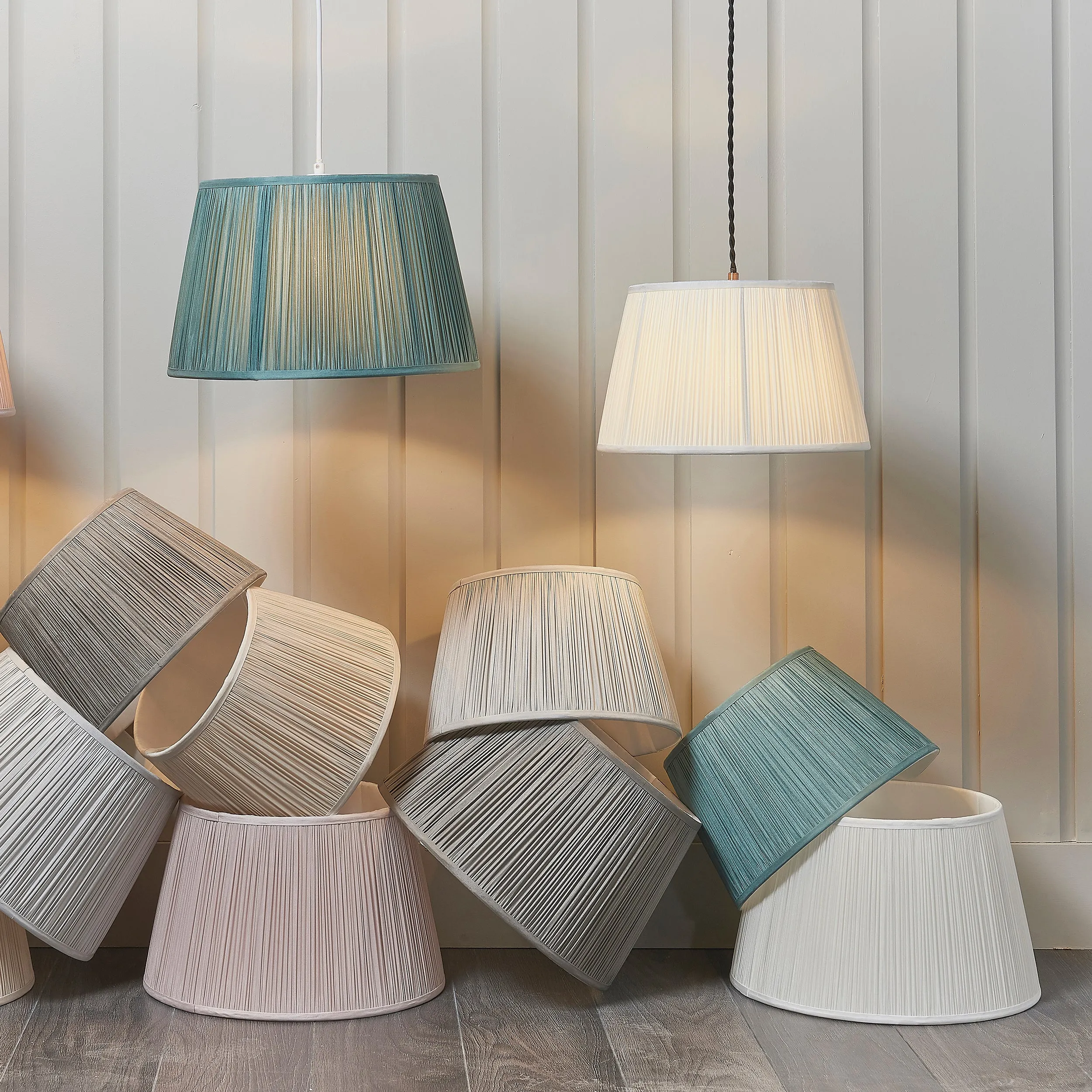 Endon 81390 Freya 1lt Shade Fir silk 60W E27 or B22 GLS (Required)