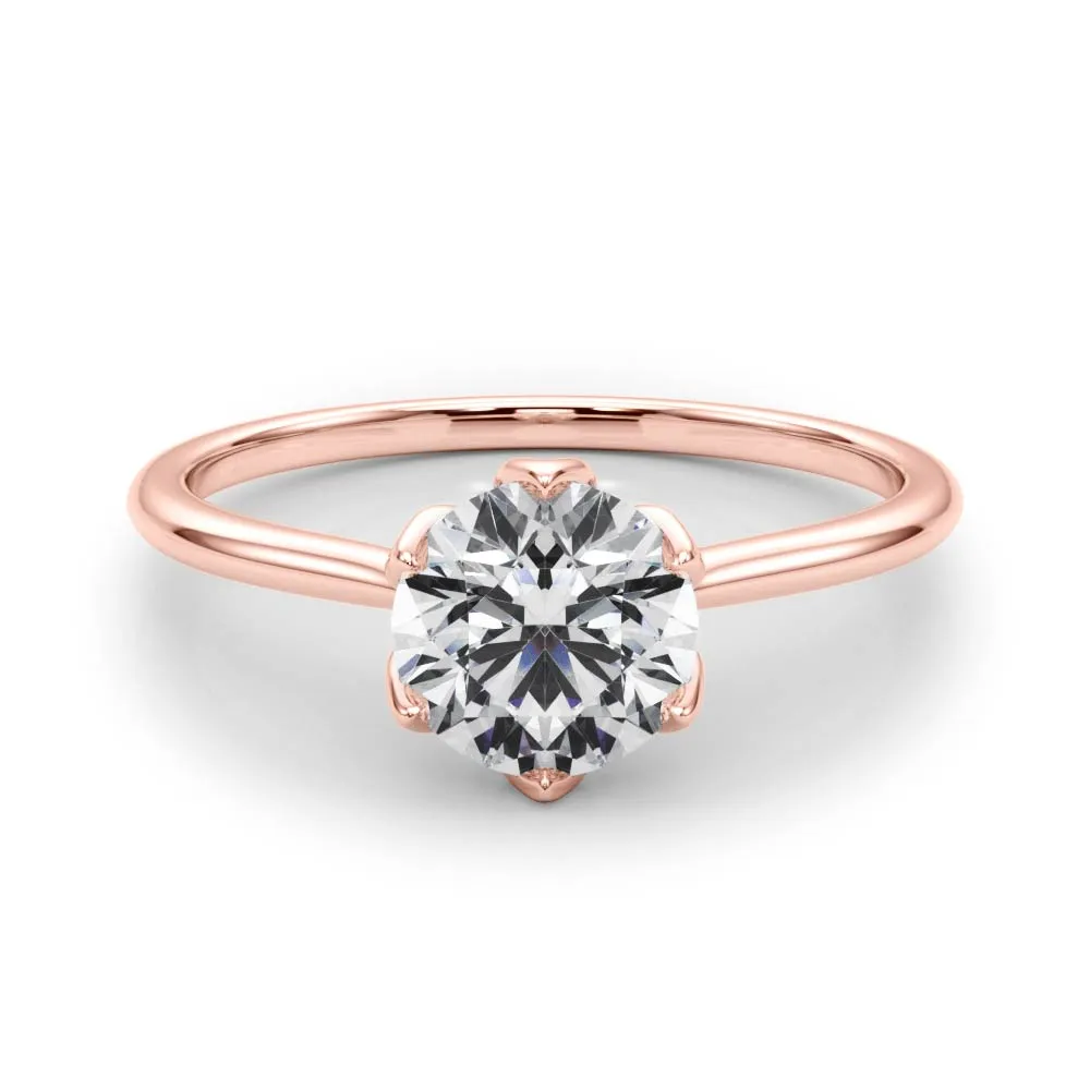 Esme Round Lab Grown Diamond Solitaire Engagement Ring IGI Certified