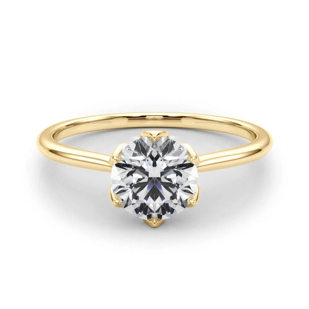 Esme Round Lab Grown Diamond Solitaire Engagement Ring IGI Certified