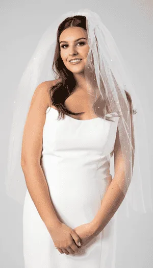 Estella Scattered Sequin Veil