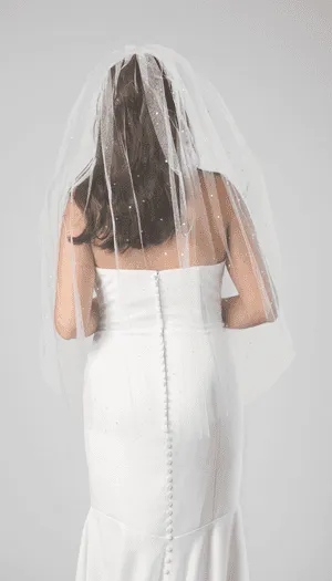 Estella Scattered Sequin Veil