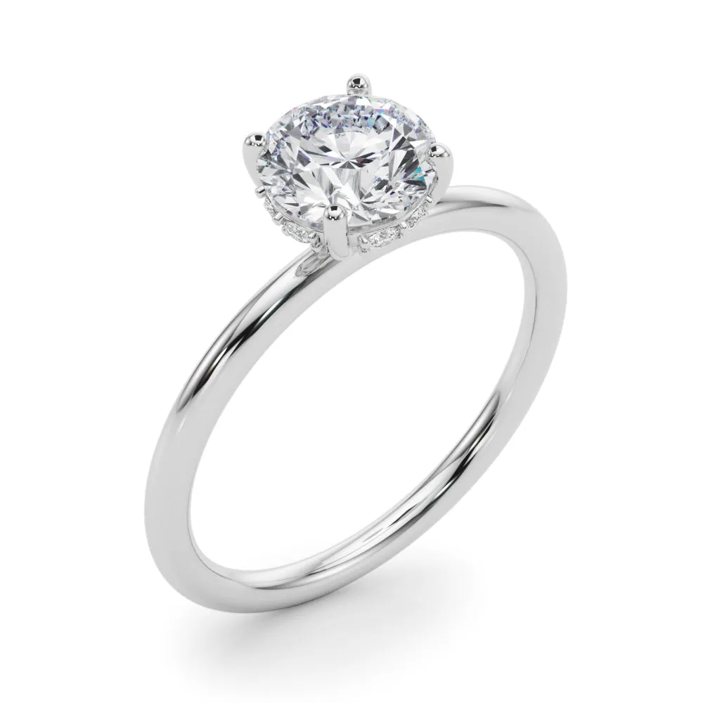 Eva Round Diamond Solitaire Engagement Ring