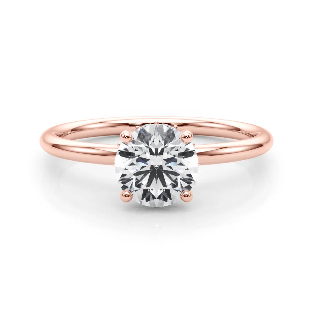 Eva Round Diamond Solitaire Engagement Ring
