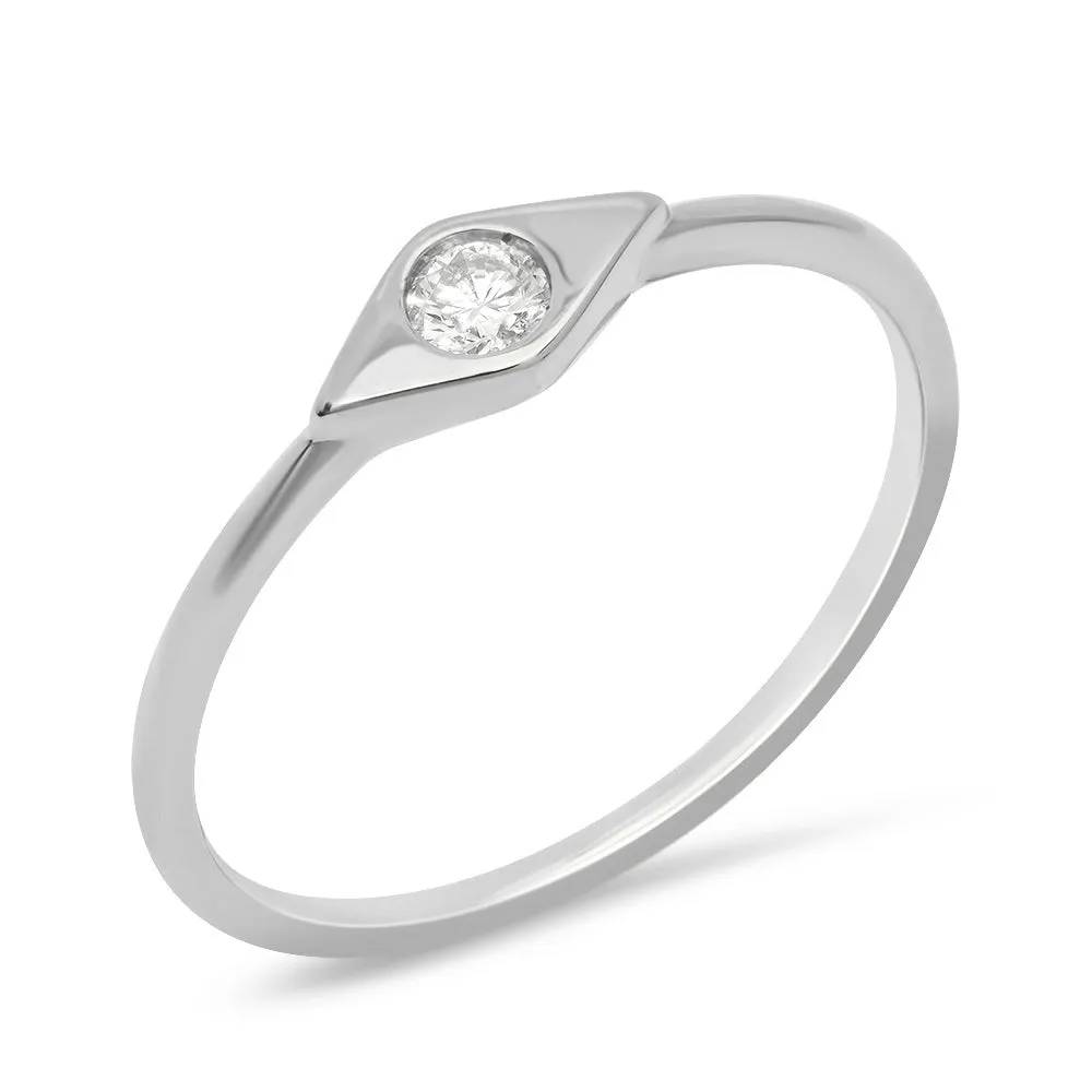 Evil Eye Diamond Ring