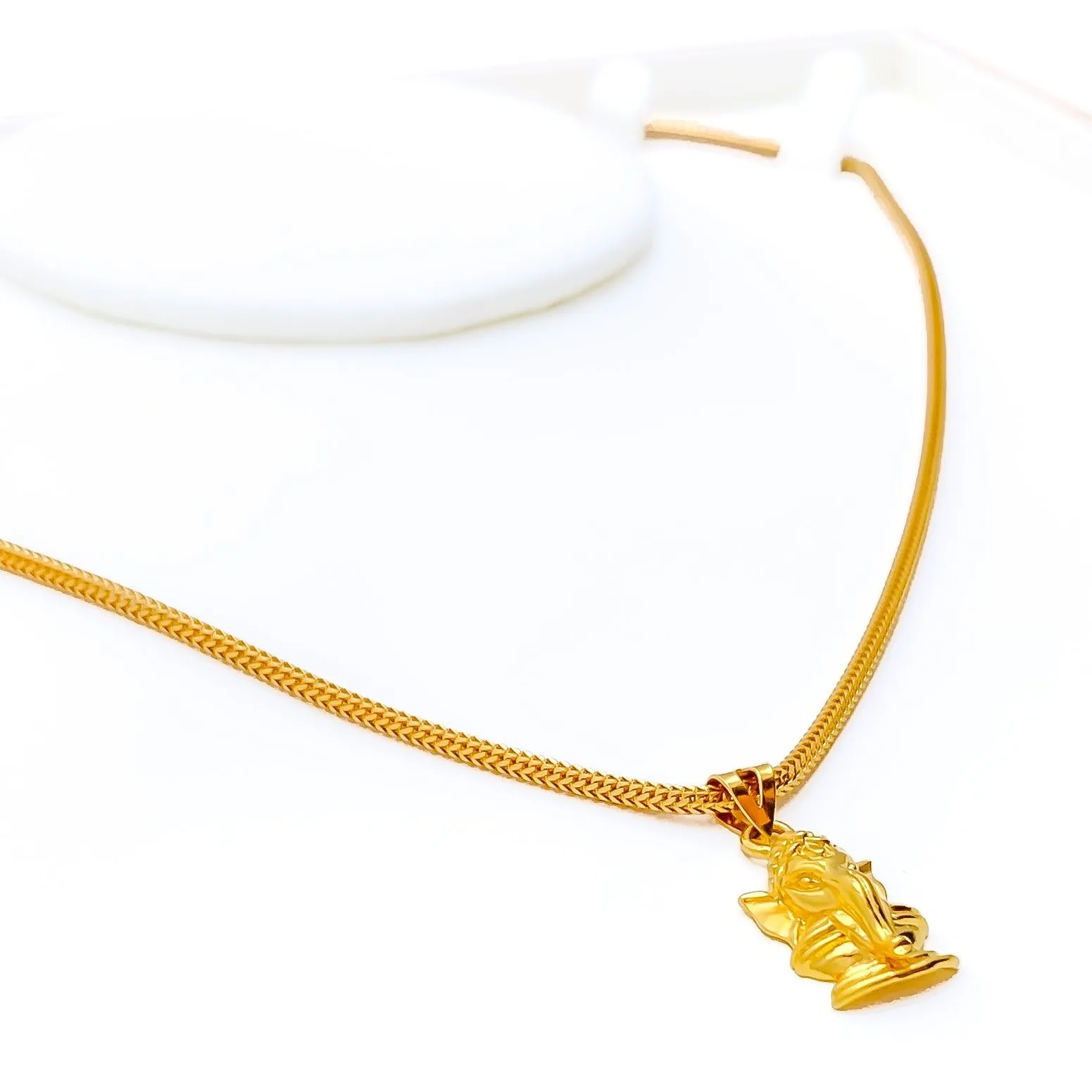 Exquisite Charming 22k Gold Baby Ganesh Pendant