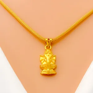 Exquisite Charming 22k Gold Baby Ganesh Pendant