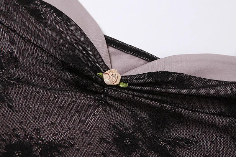 Exquisite lace splicing Strappy Camisole S-240501-31