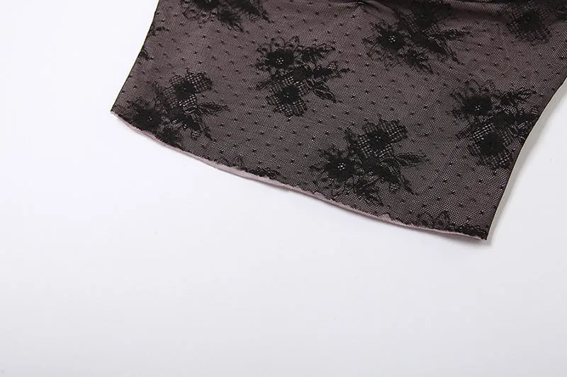 Exquisite lace splicing Strappy Camisole S-240501-31