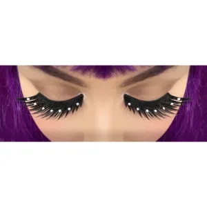 Eyelashes - Black w/Crystals