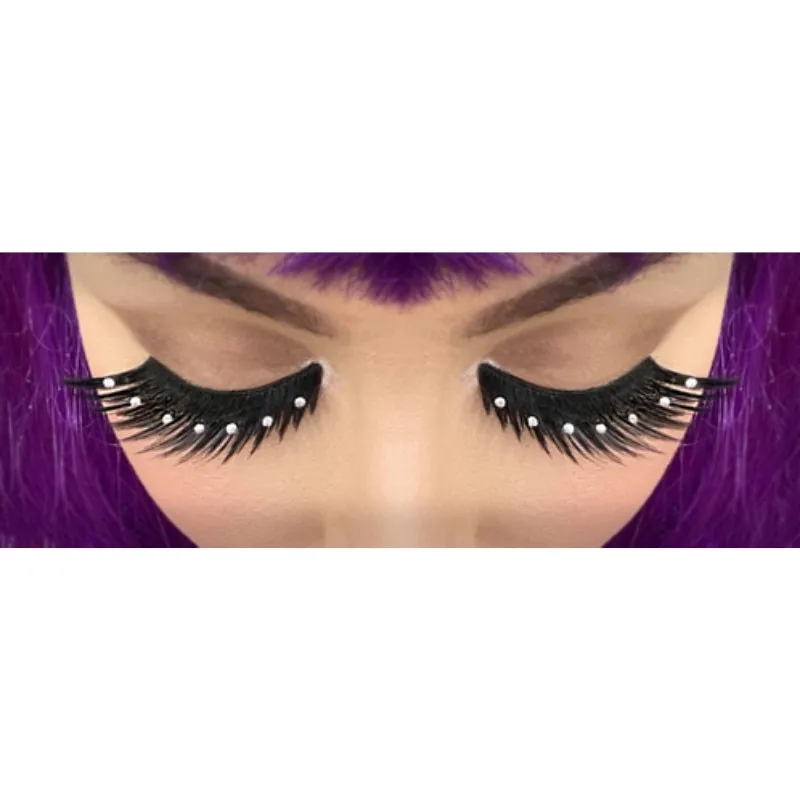 Eyelashes - Black w/Crystals