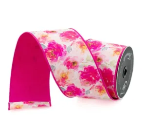 Farrisilk 4" Pastel Peonies: Pink, Multi (10 Yards) RK050-32