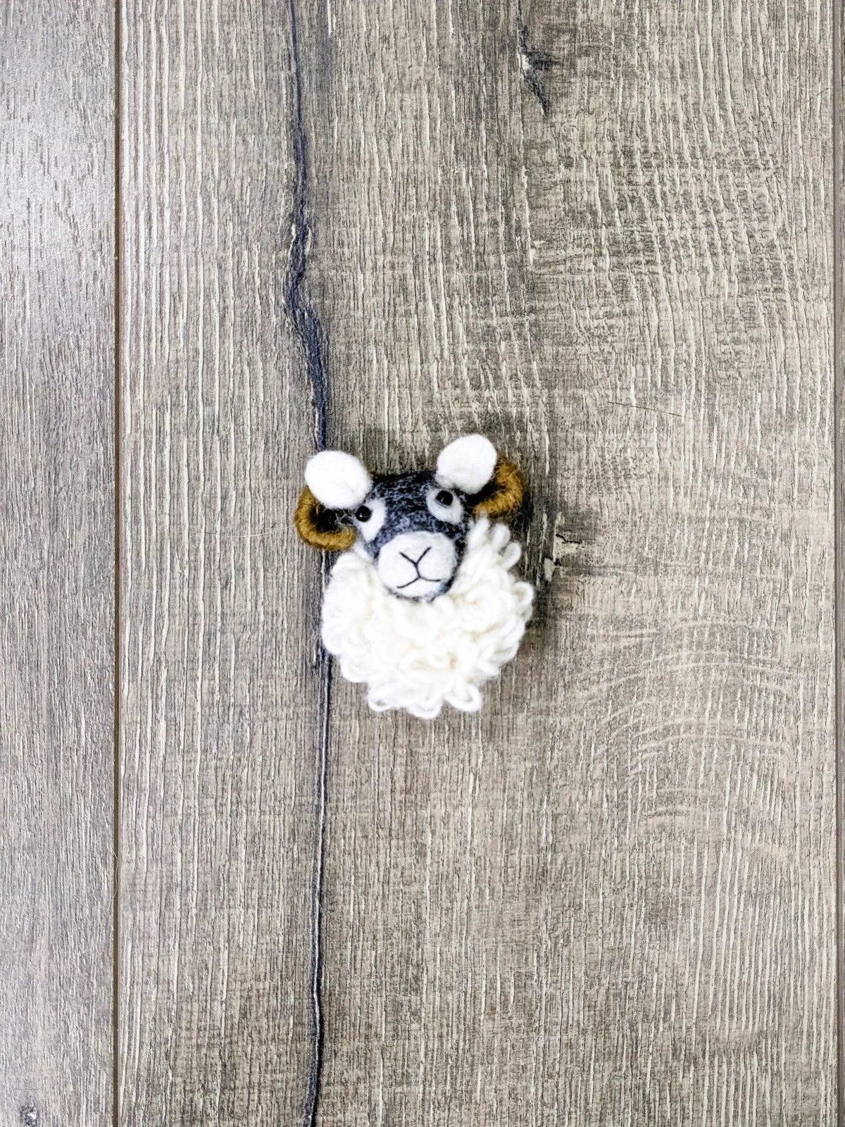 Felt Ram Brooch