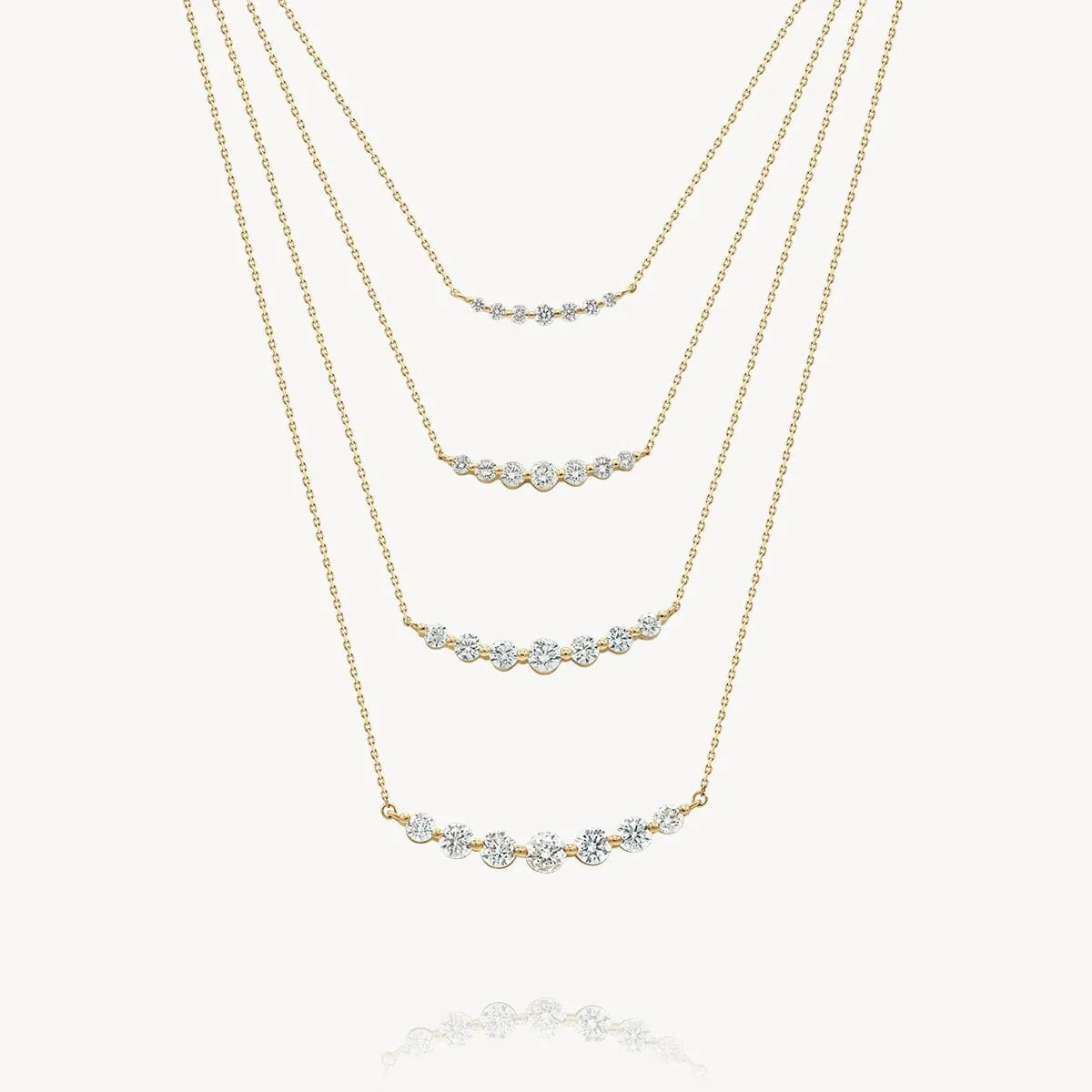 Floating Lab-Grown White Diamond Necklace