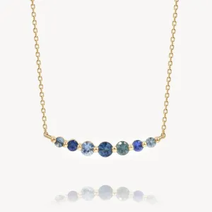 Floating Montana Sapphire Necklace
