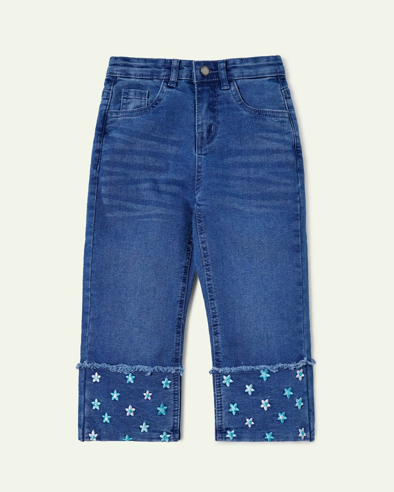 Floral Embroidered Jeans