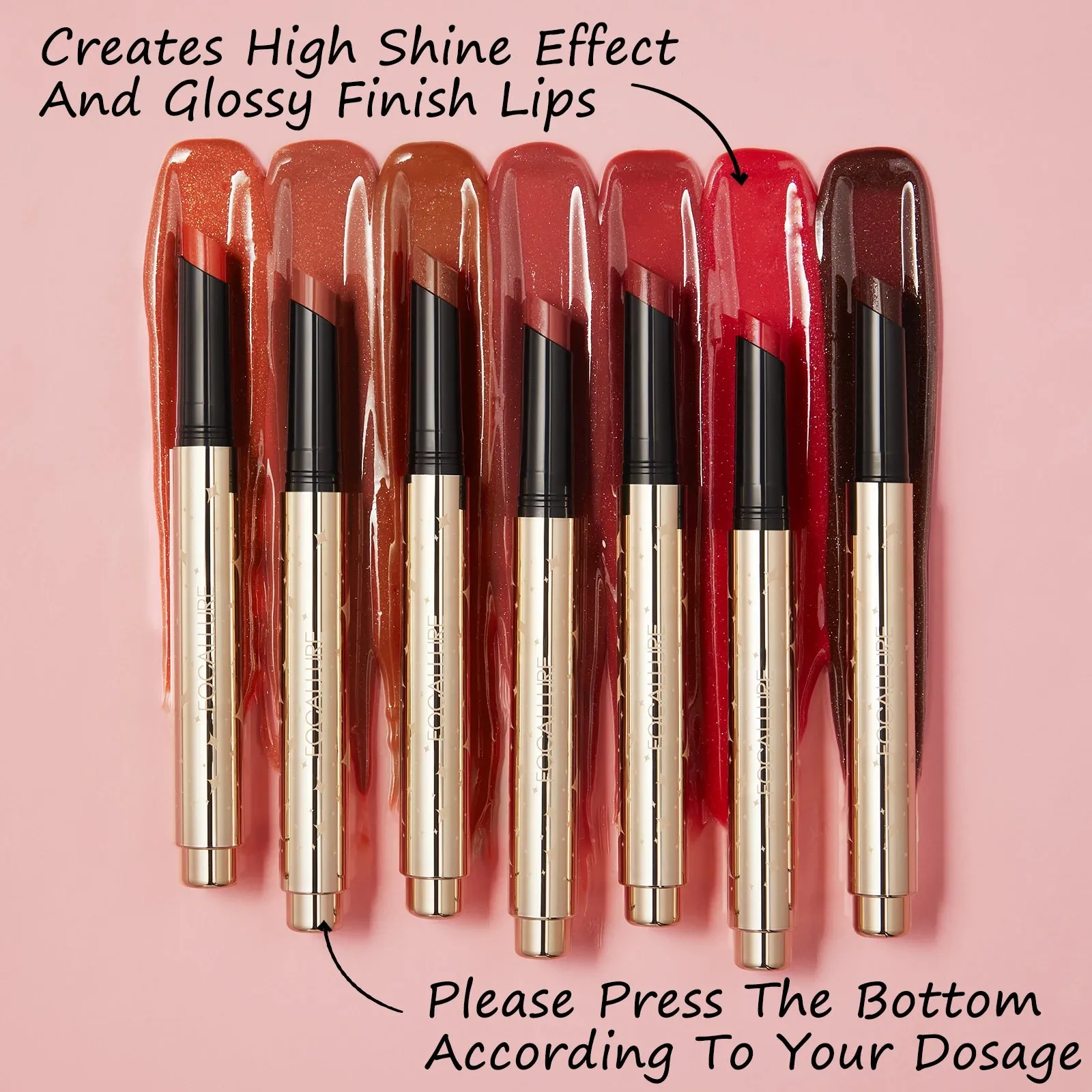 FOCALLURE Pearlescent Lip Moisturizing Long Lasting Shimmer Lipstick
