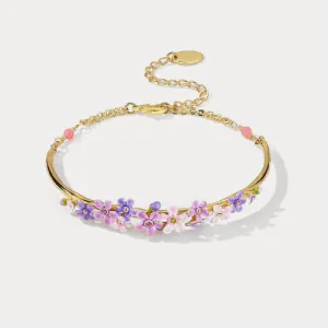Forget-Me-Not Cuff Bracelet