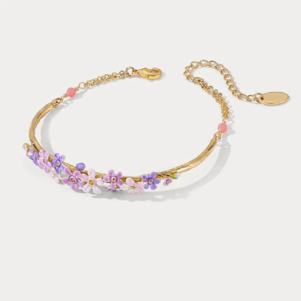 Forget-Me-Not Cuff Bracelet