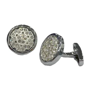 Fratello Cufflinks - Silver Tone Radiant Sun CL30