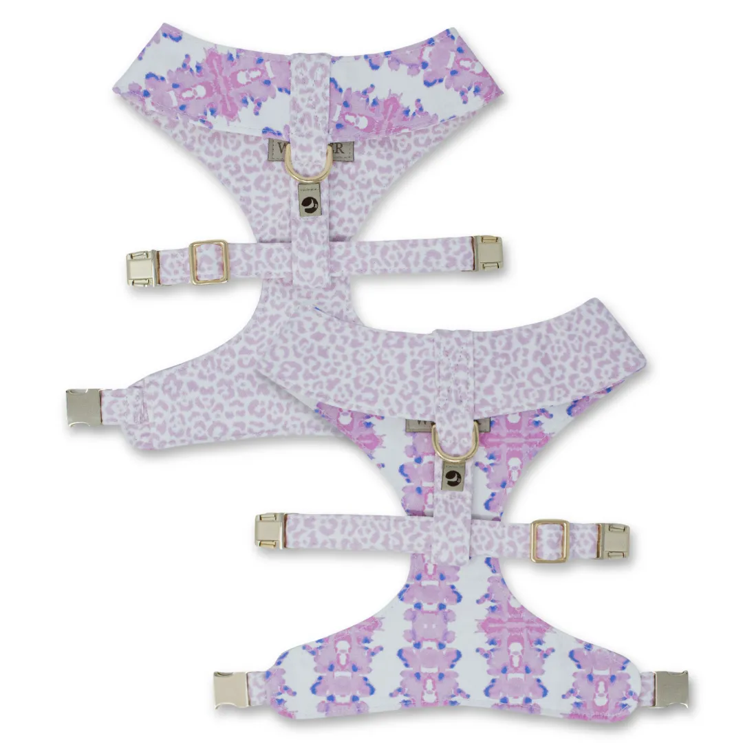 French Lavender Reversible Dog Harness   Sailor Bow