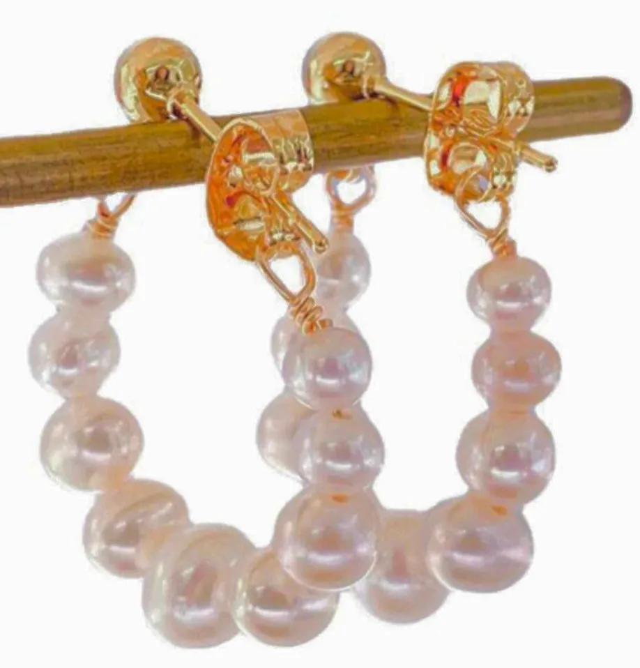 Freshwater Pearl Hoop Stud/Hoop Earrings