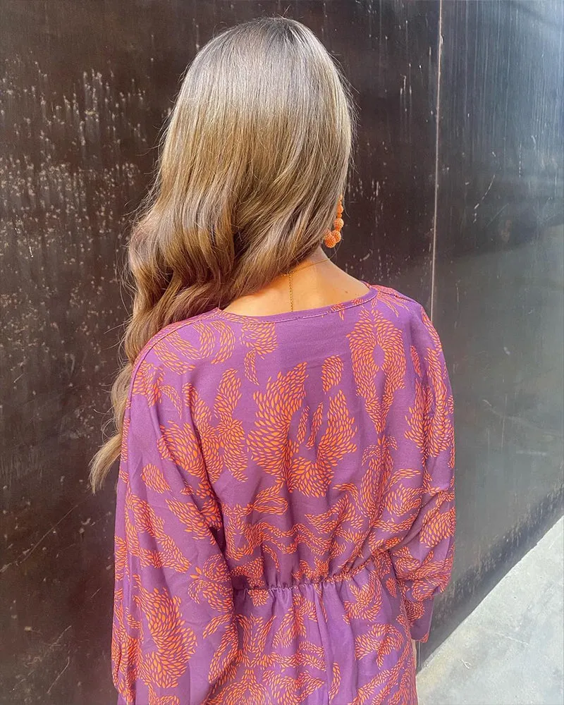 Frieda™ | Baroque Pattern Midi Dress