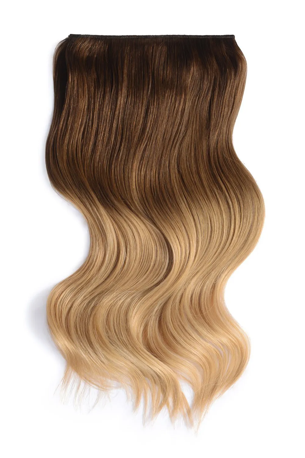 Full Head Remy Clip in Human Hair Extensions - Toffee Honey Ombre (#T6/27)