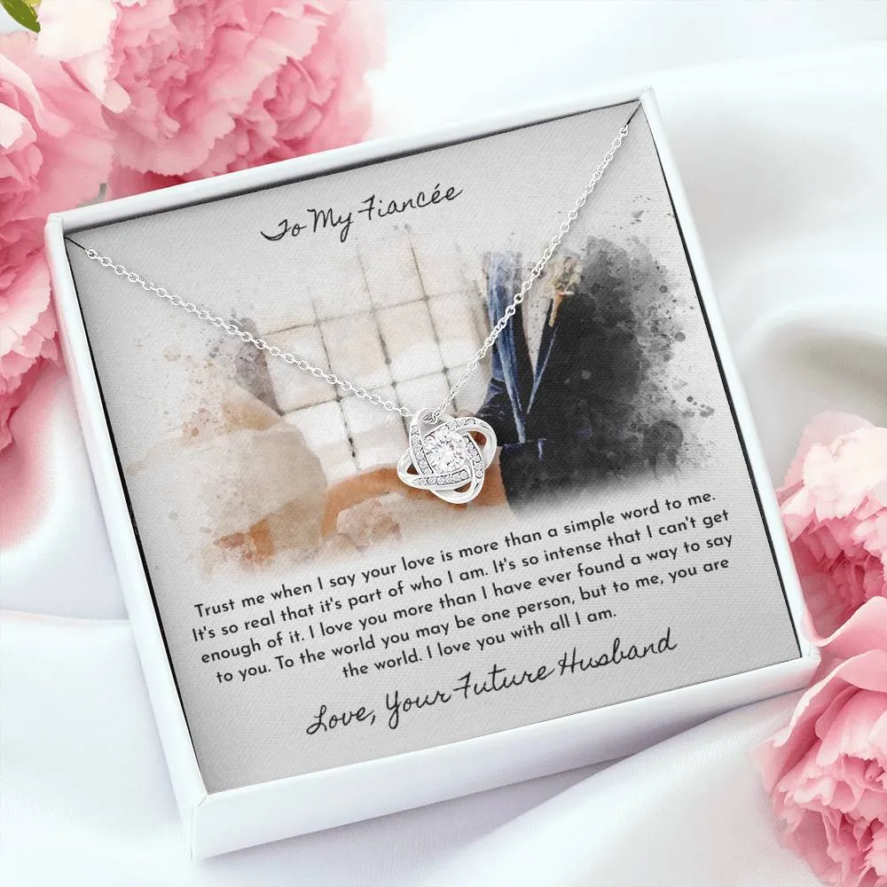 Future Wife Necklace - Love Knot Fiancee Gift