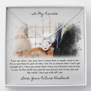 Future Wife Necklace - Love Knot Fiancee Gift