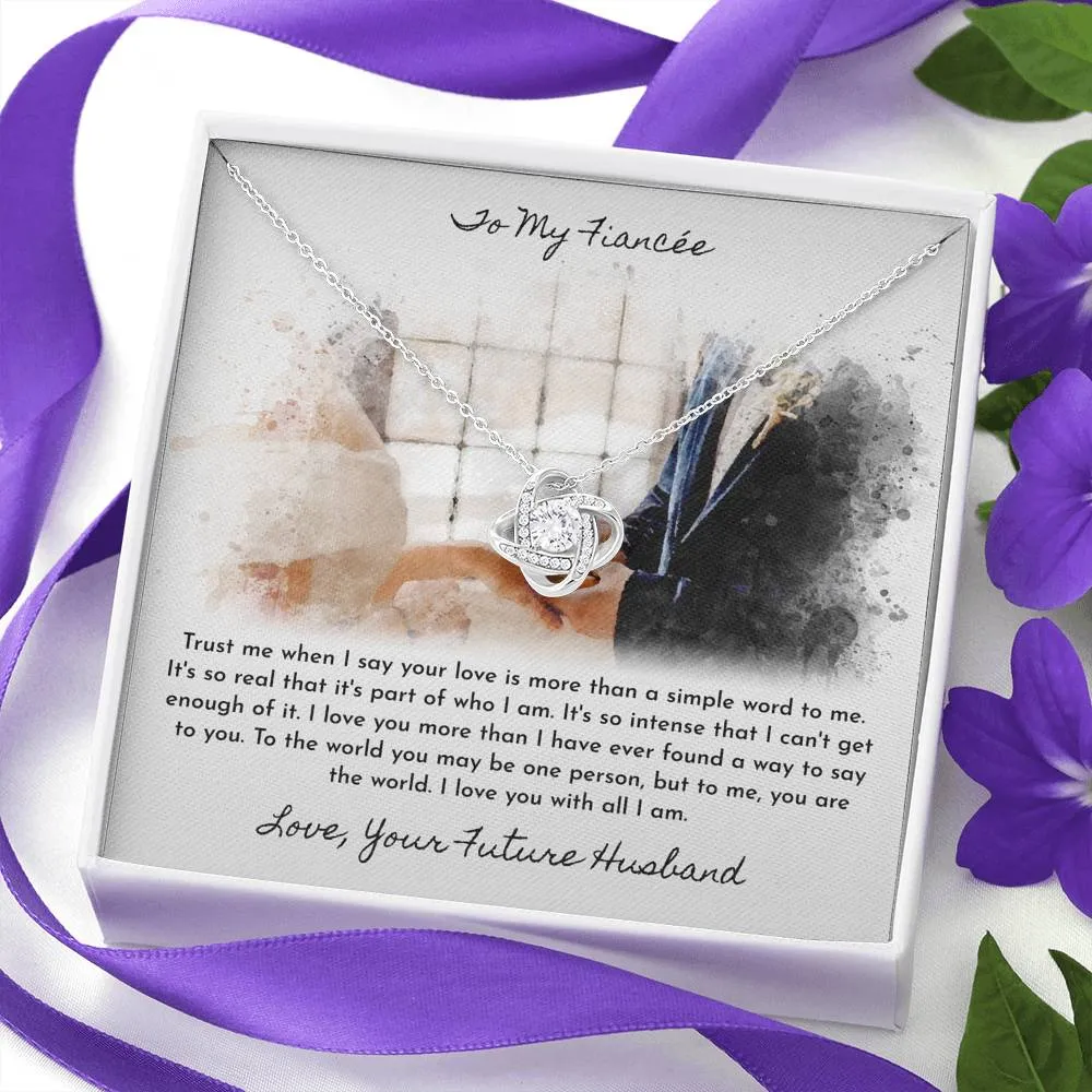 Future Wife Necklace - Love Knot Fiancee Gift
