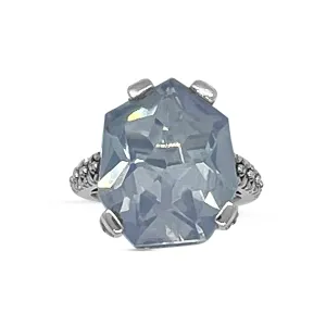 Garden of Stephen Faceted Lavender Moon Quartz Ring Sterling Silver