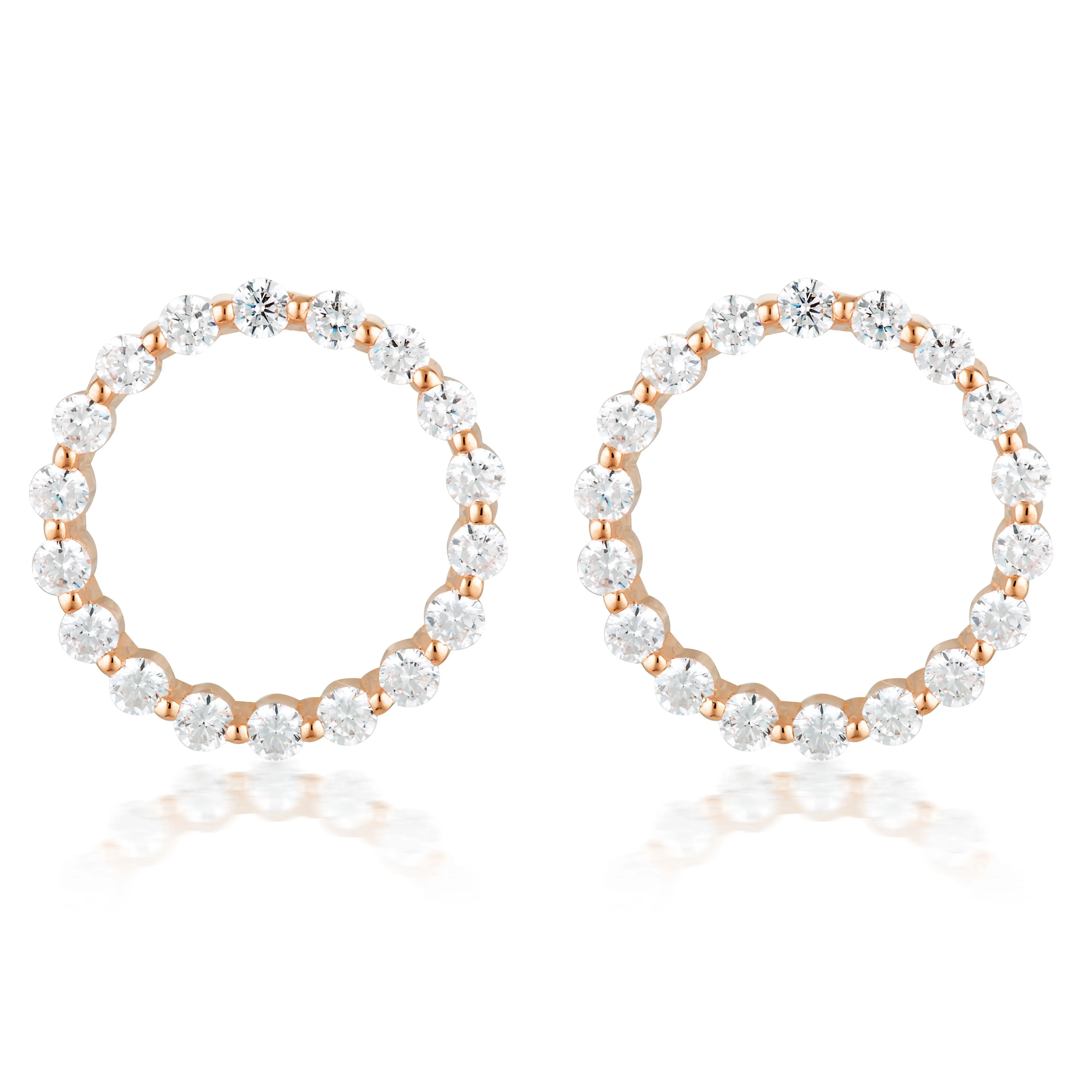 Georgini Large Circle of Life Rose Gold  Earrings