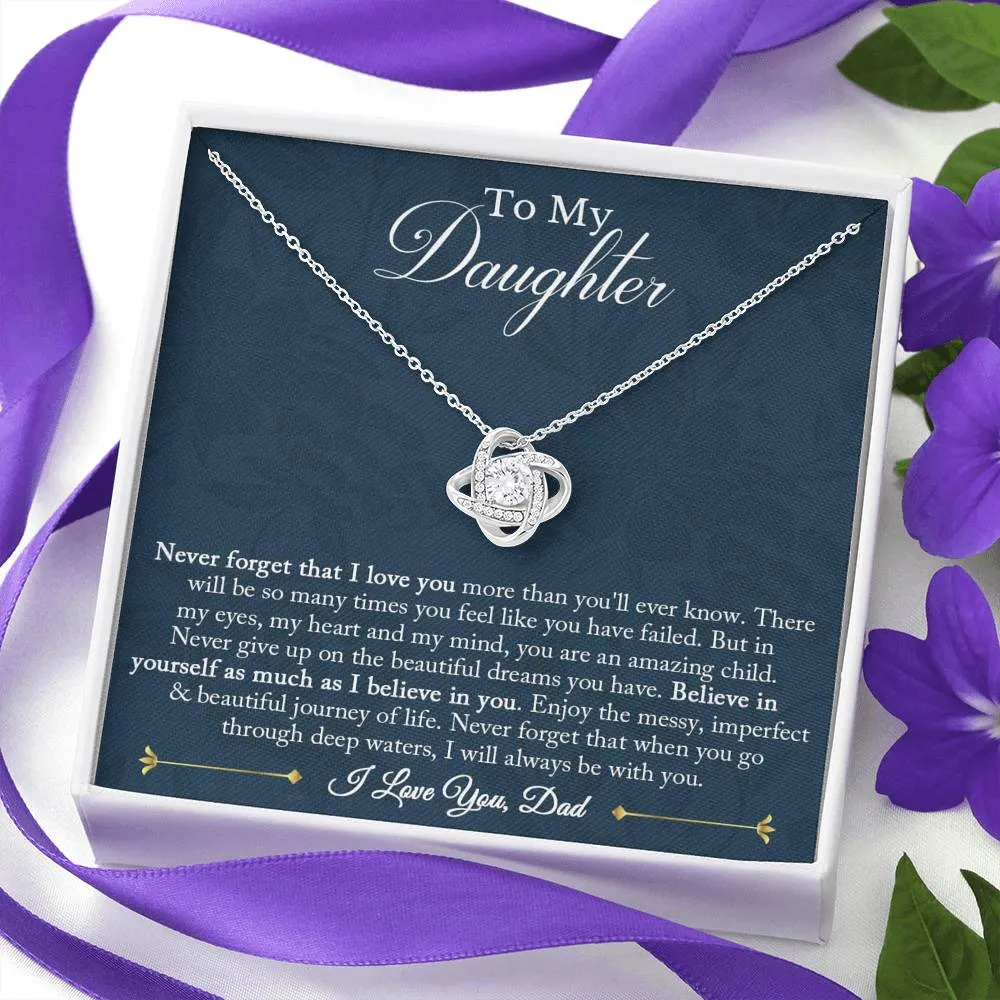 Gift for Daughter from Dad, To My Daughter Necklace, Daughter Birthday Gift, Daughter Graduation Gift, Daughter Gift from Dad