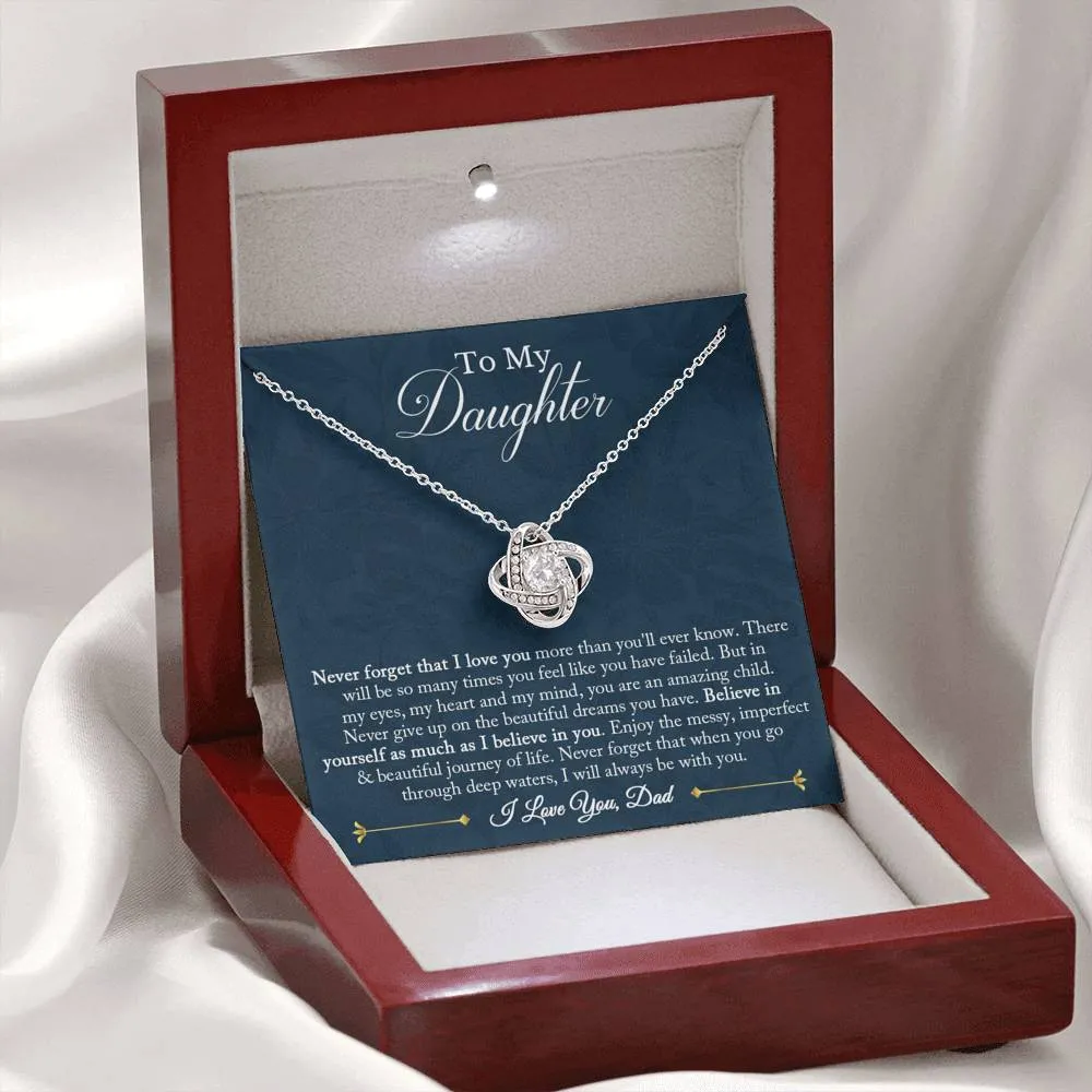 Gift for Daughter from Dad, To My Daughter Necklace, Daughter Birthday Gift, Daughter Graduation Gift, Daughter Gift from Dad