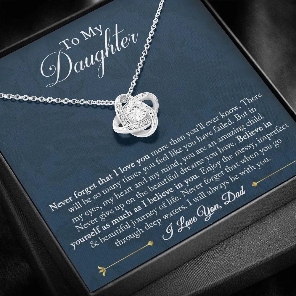 Gift for Daughter from Dad, To My Daughter Necklace, Daughter Birthday Gift, Daughter Graduation Gift, Daughter Gift from Dad