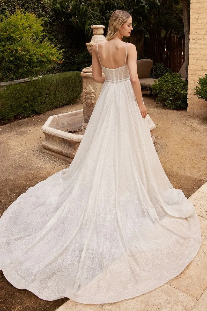 Glitter Bodice Wedding Ball Gown