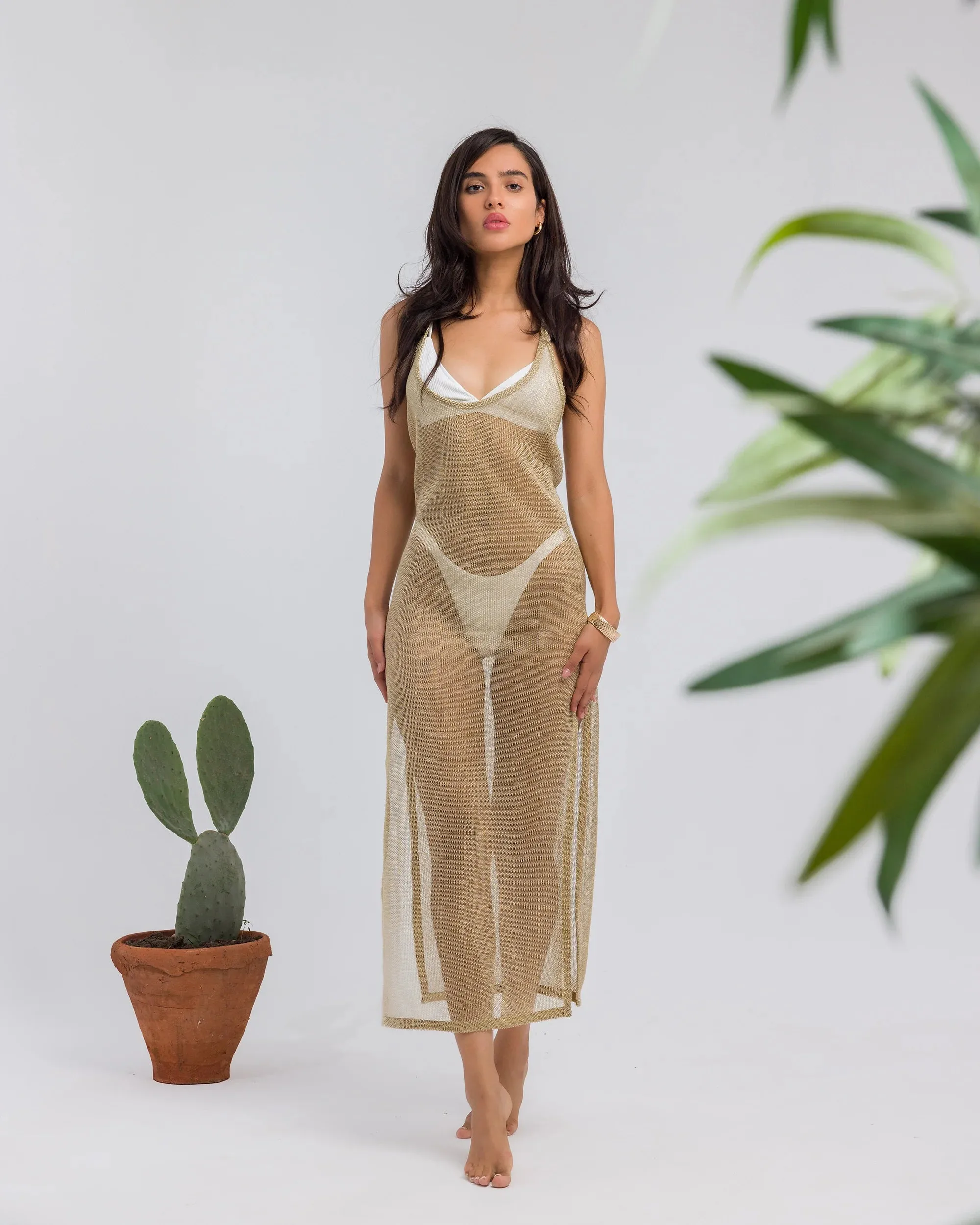 GOLD MESH COVERUP