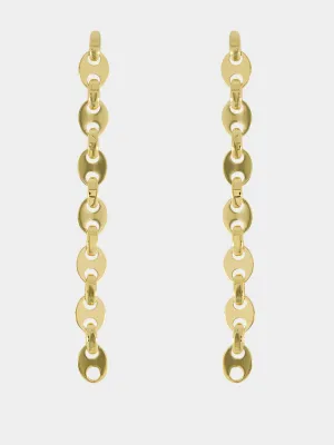 Gold Nano Chain Drop Earrings