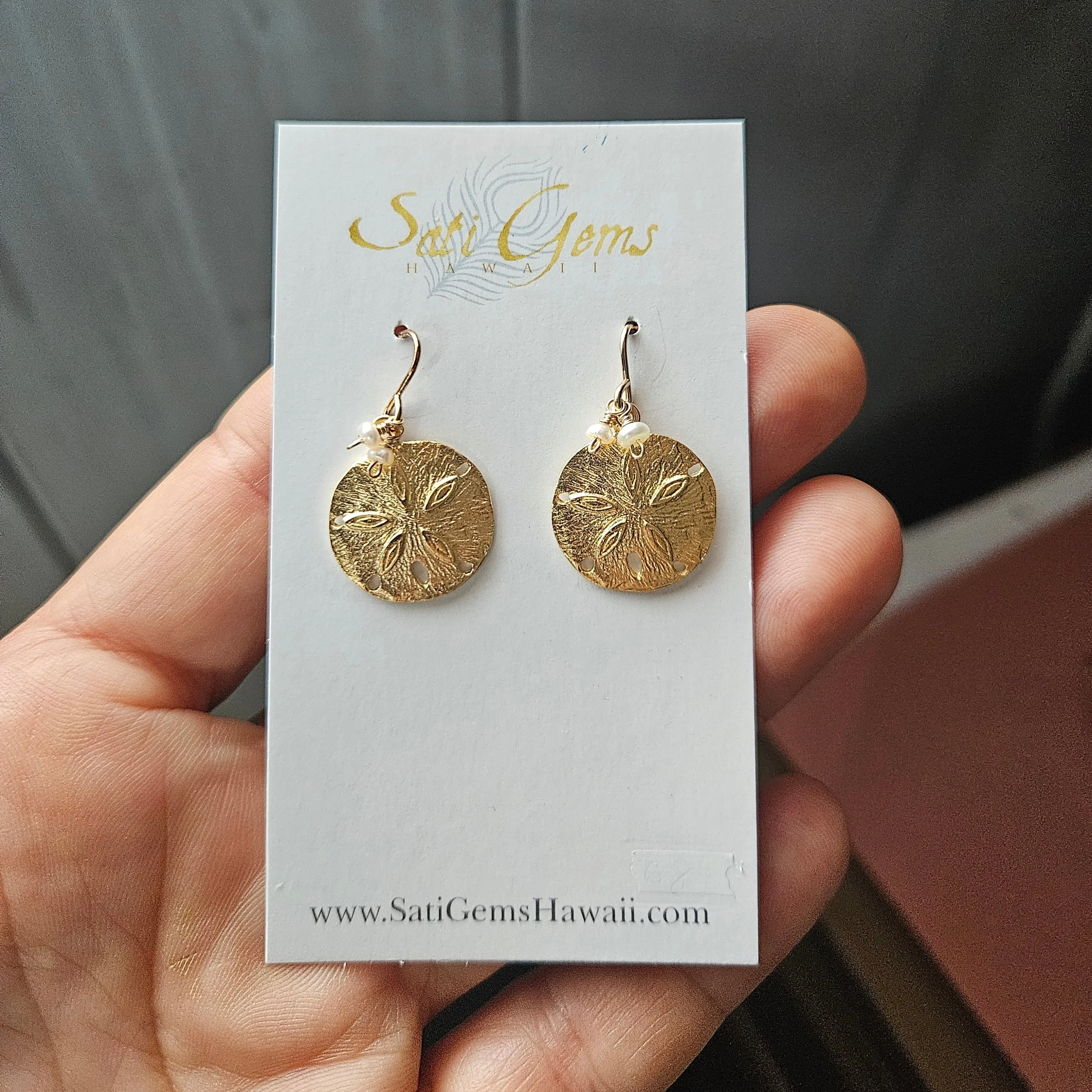 Golden Sand Dollar earrings