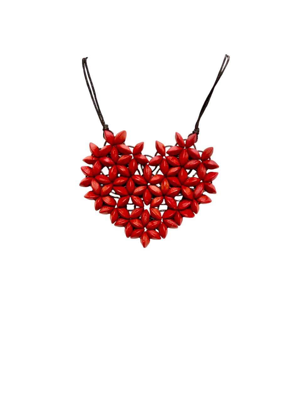 Gorgeous Beaded Heart Pendant Necklace