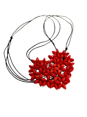Gorgeous Beaded Heart Pendant Necklace