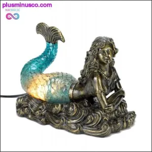 Gorgeous Blue And Amber Mermaid Lamp