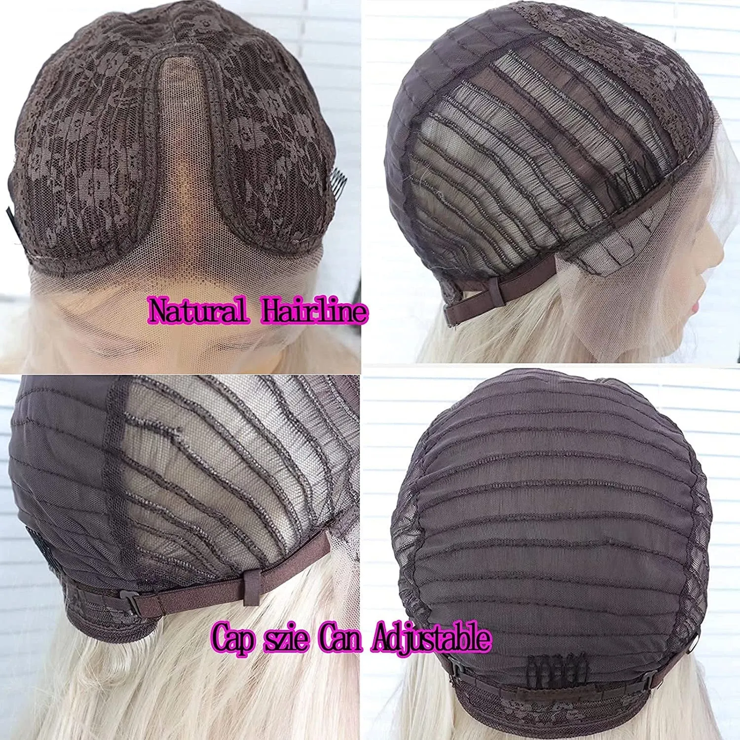 Gorgeous Ombre Blonde Synthetic Lace Front Heat Resistant Glueless Beach Wave Synthetic Wig Pre Plucked with Baby Hair 22inch Lace Front Wig