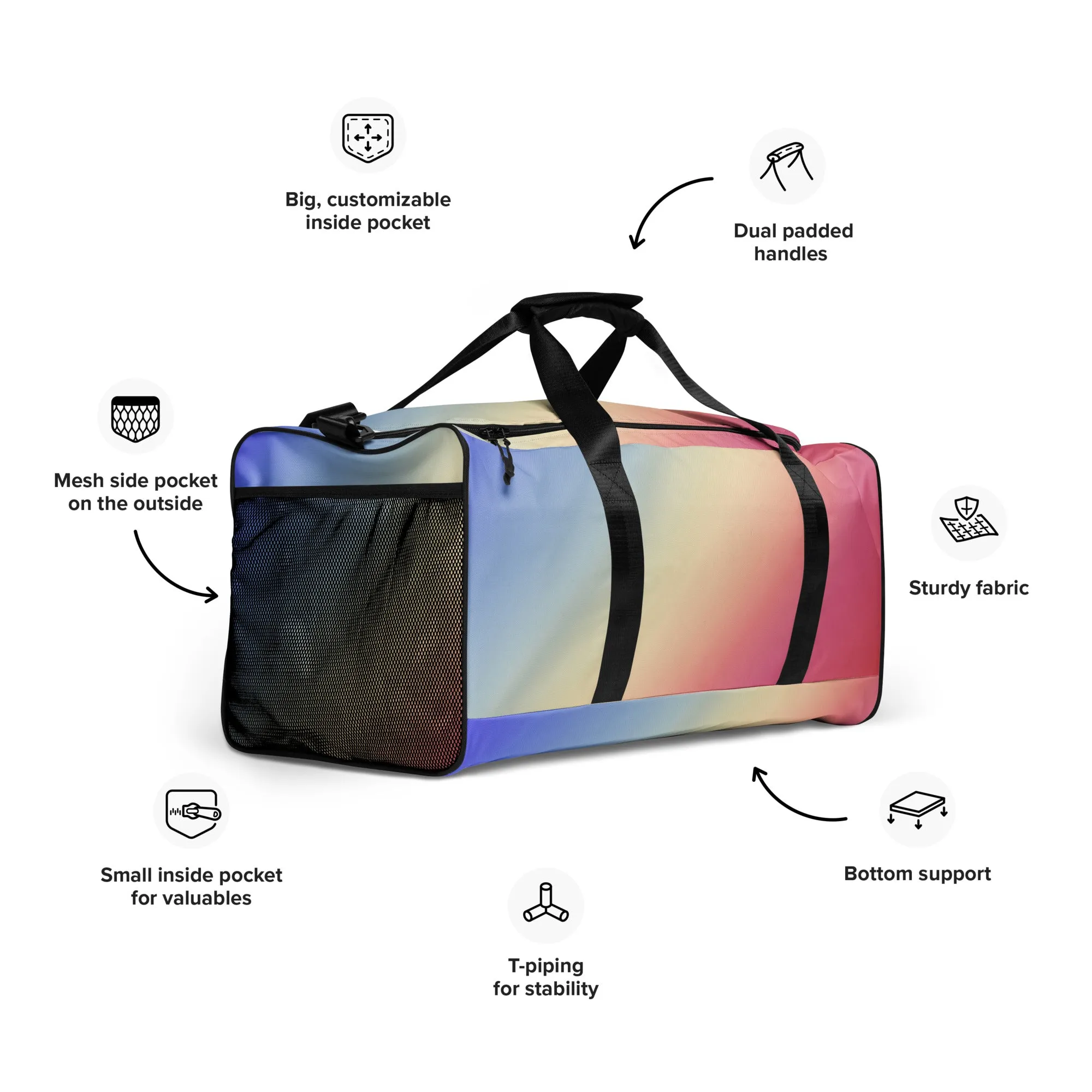 Gradient Duffle Bag – Bold, Stylish & Spacious