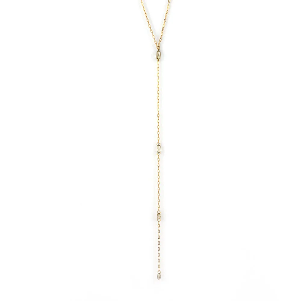 graduated briolette plunge necklace