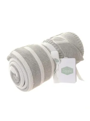 Grey & White Stripes Blanket