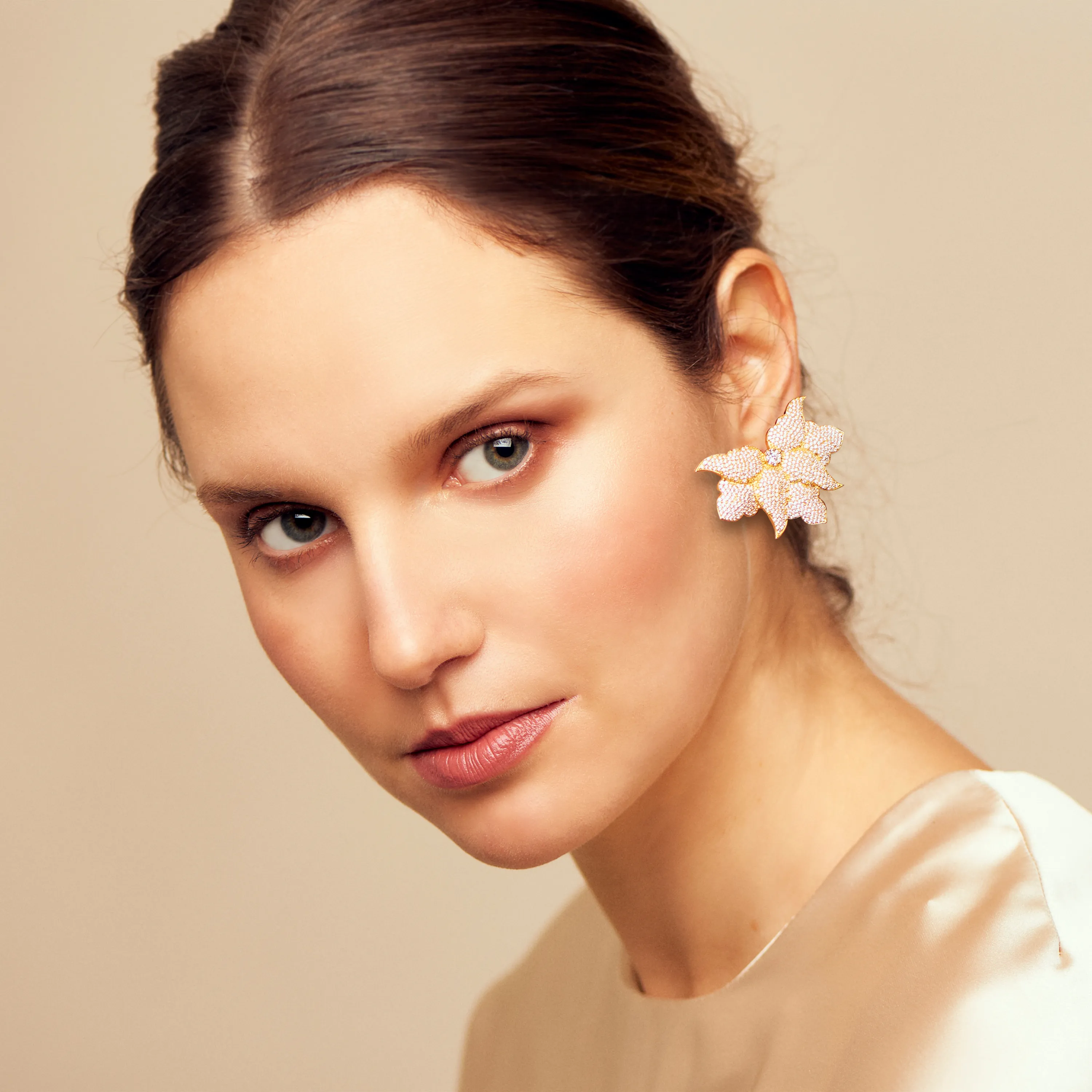 Half Flower Earrings